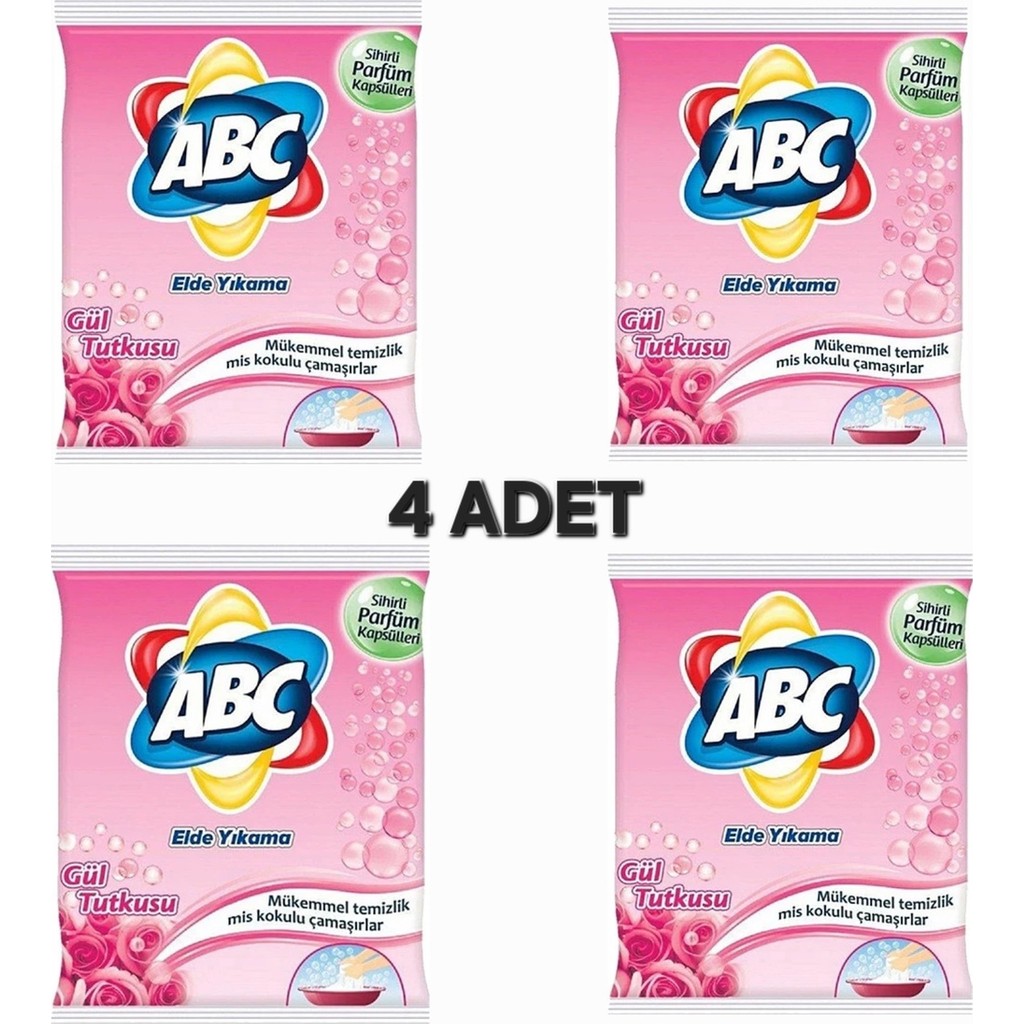 ABC Gül Tutkusu Elde Yıkama Çamaşır Deterjanı 600GT x 4 4 Adet Çamaşır Deterjanı Fiyatı