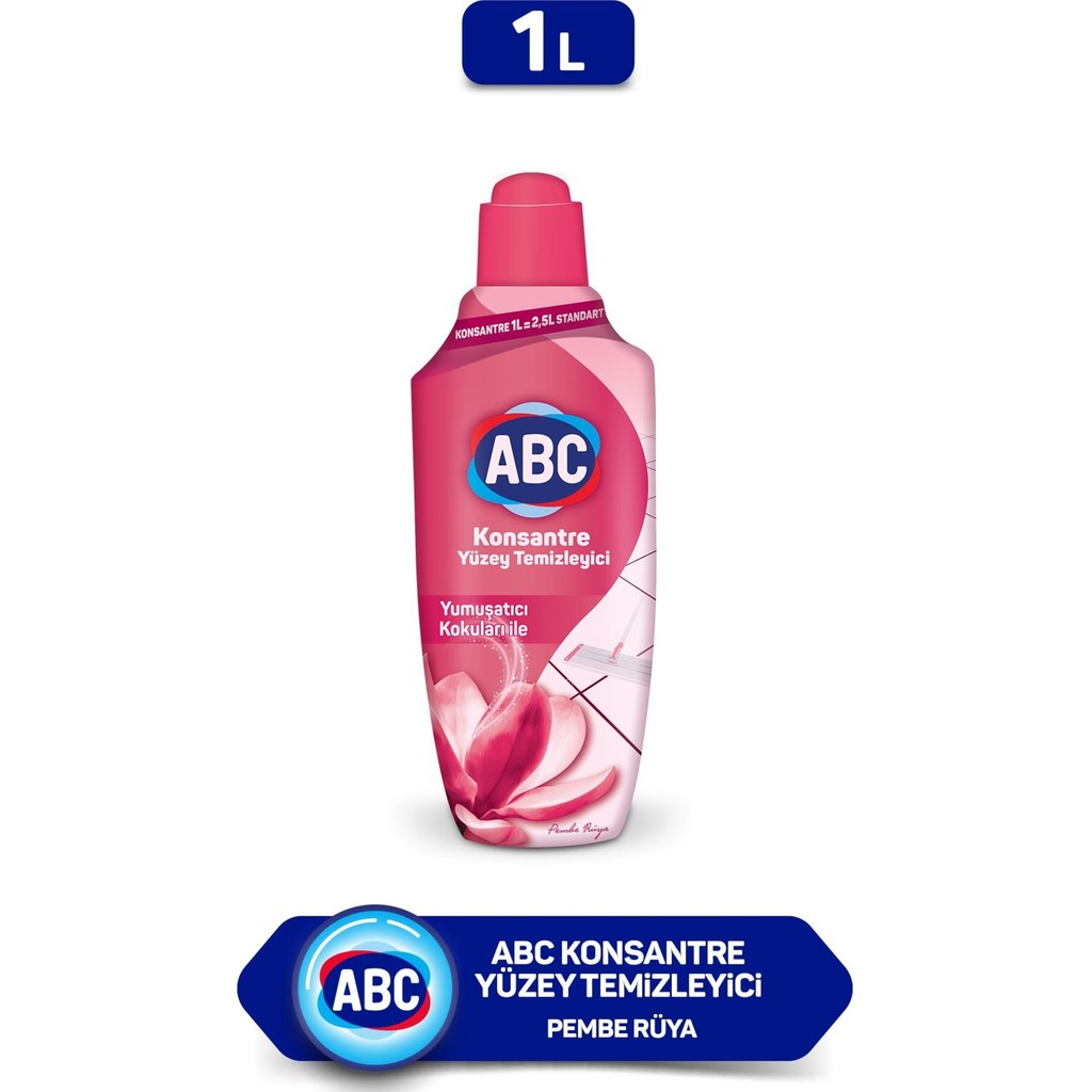 ABC Konsantre Yüzey Temizleyici Pembe Rüya 1l Deterjan ve Temizlik Ürünleri Fiyatı