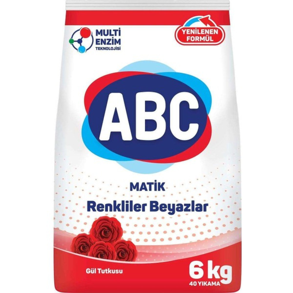 Abc Matik Gül Renkli ve Beyazlar İçin Toz Deterjan 40 Yıkama 6 kg Çamaşır Deterjanı Fiyatı