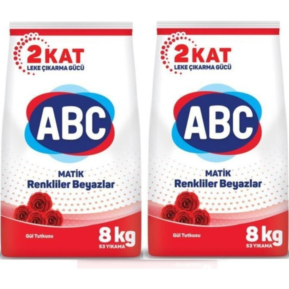 Abc Matik Gül Tutkusu Toz Çamaşır Deterjanı 2 x 8 kg - 16 kg Çamaşır Deterjanı Fiyatı