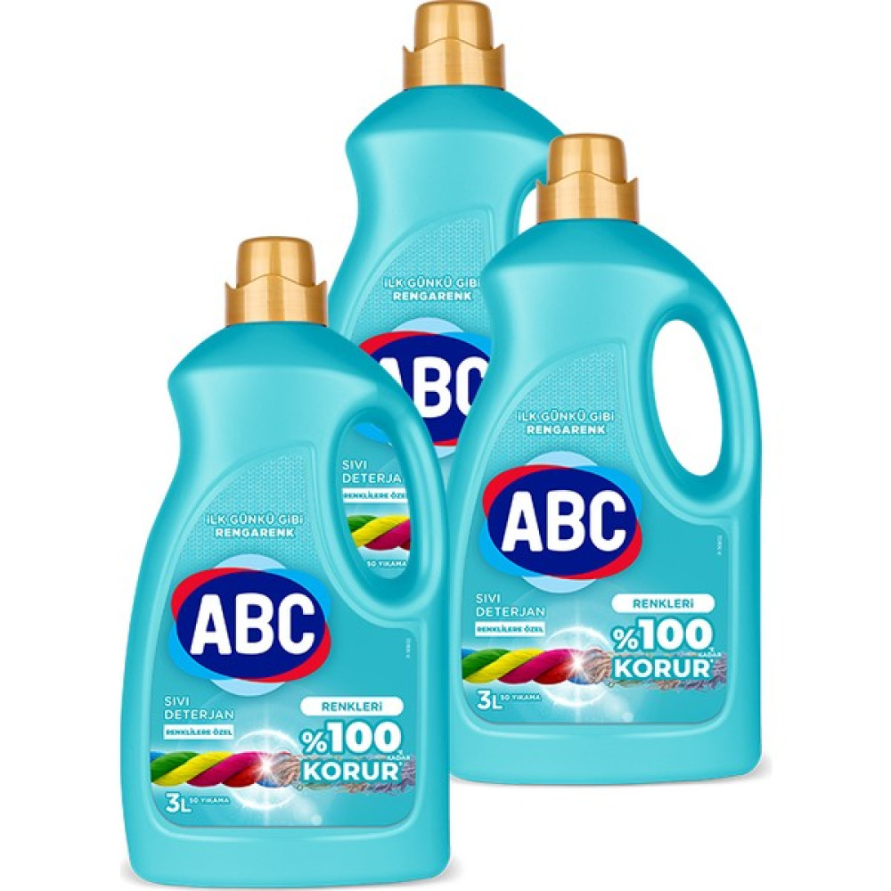 ABC Sıvı Çamaşır Deterjanı Renkliler 2,7 Lt - 3 Adet Çamaşır Deterjanı Fiyatı