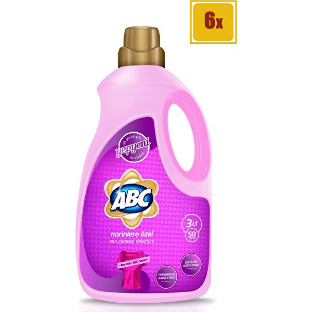 Abc Sıvı Deterjan 3lt*6 Narın - 3 lt Çamaşır Deterjanı Fiyatı