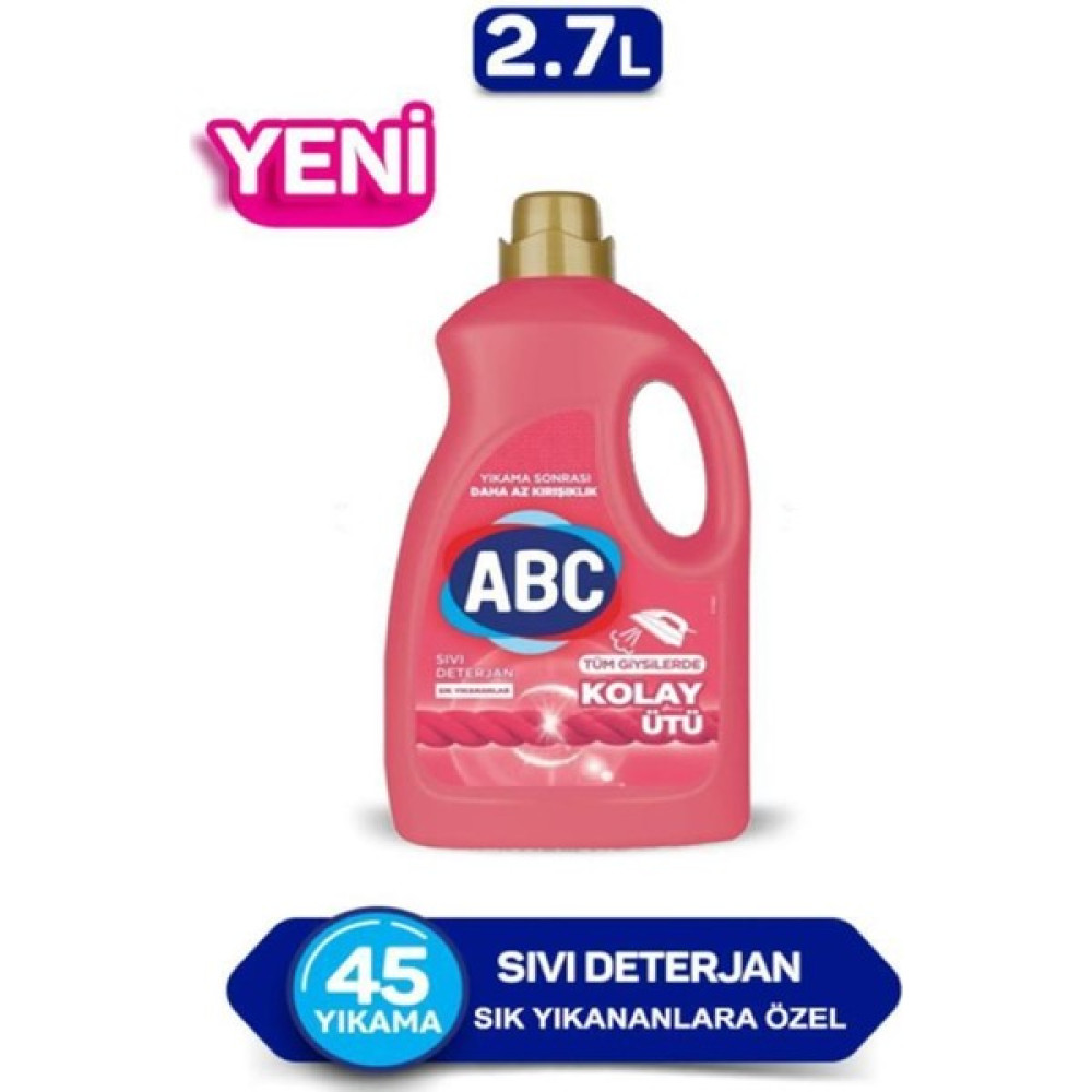Abc Sıvı Deterjan Kolay Ütü 2700 ml - 2,7 lt Çamaşır Deterjanı Fiyatı