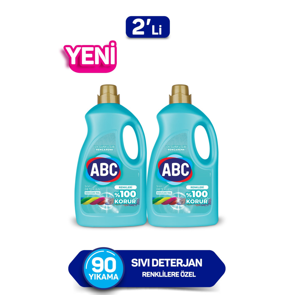 ABC Sıvı Deterjan Renkliler 2li Set 2.7 Lt Çamaşır Deterjanı Fiyatı