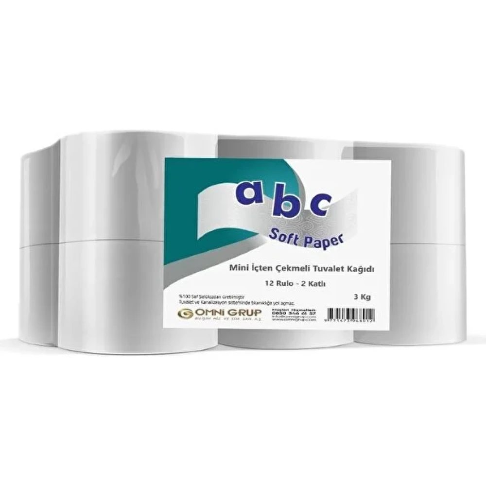 Abc Soft 3 kg Mini Cimri Içten Çekmeli Rulo Tuvalet Kağıdı - Beyaz Tuvalet Kağıdı Fiyatı