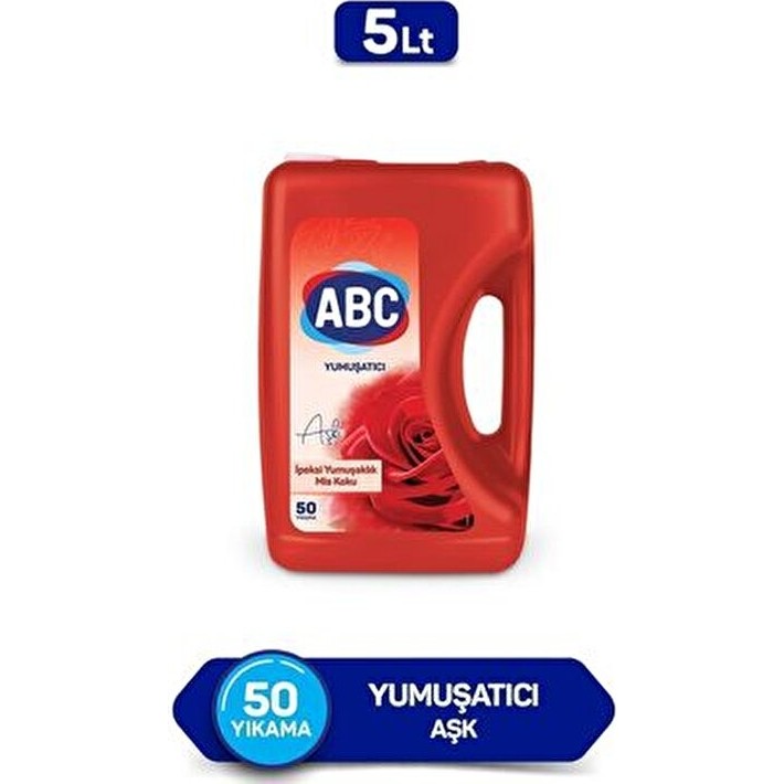 ABC Yumuşatıcı Aşk 5 Lt Konsantre 50 Yıkama İle Güçlü Koku Sağlayan Yumuşatıcı Çamaşır Yıkama Fiyatı