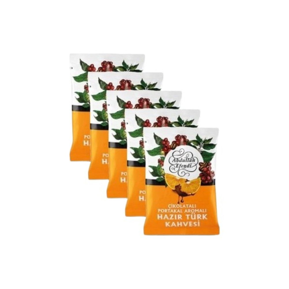 Abdullah Efendi Hazır Türk Kahvesi Aromalı 100 gr 5 Adet Çikolatalı Portakal Aromalı Kahve Fiyatı