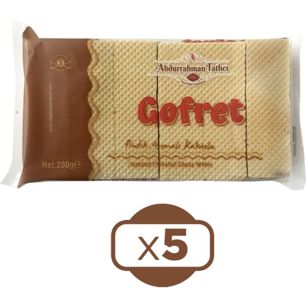 Abdurrahman Tatlıcı Gofret Kakaolu 200 gr 5 Li Çikolata ve Gofret Fiyatı