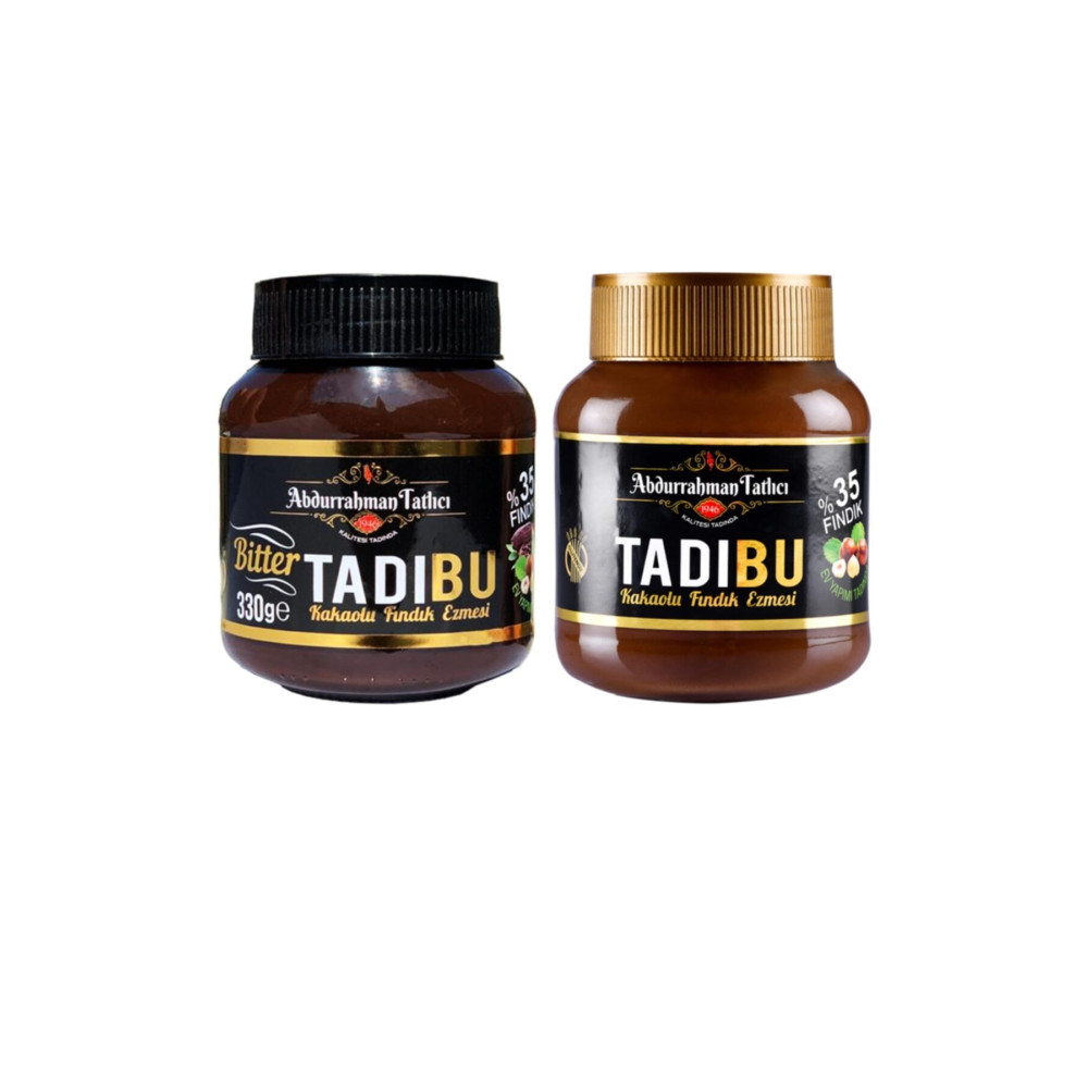 Abdurrahman Tatlıcı Tadıbu Bitter Kakaolu Fındık Ezmesi 330 Gr + Tadıbu Kakaolu Fındık Ezmesi 330 Gr Sürülebilir Fiyatı