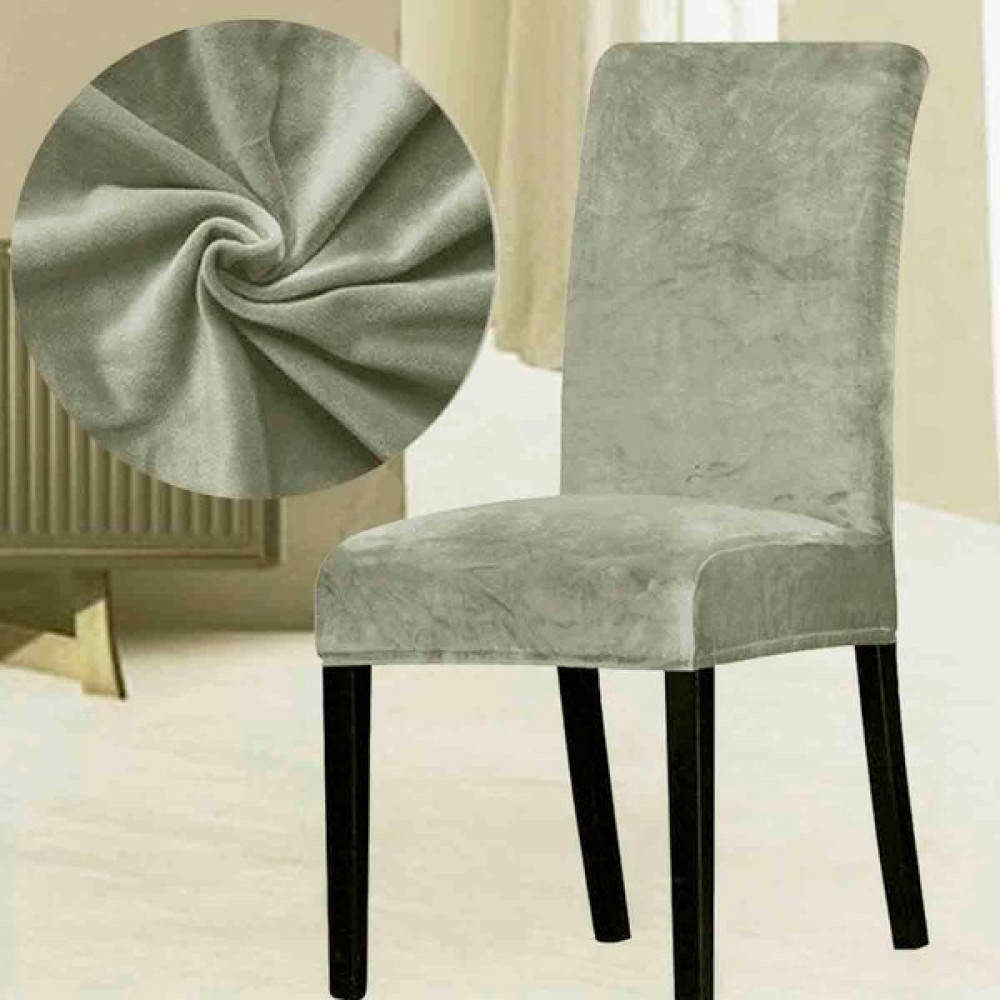 Abeltrade Mat ve Kalın Soft Kadife Kumaş Sandalye Kılıfı Açik Gri Renk - 130 x 170 cm - Açık Gri Koltuk & Kanepe Örtüsü Fiyatı