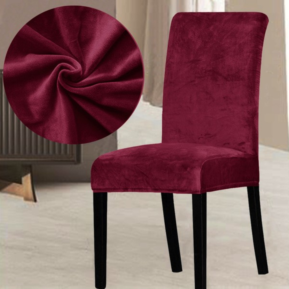 Abeltrade Mat ve Kalın Soft Kadife Kumaş Sandalye Kılıfı Bordo Renk - 130 x 170 cm Koltuk & Kanepe Örtüsü Fiyatı