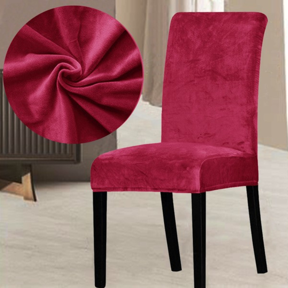 Abeltrade Mat ve Kalın Soft Kadife Kumaş Sandalye Kılıfı Kırmızı Renk - 130 x 170 cm Koltuk & Kanepe Örtüsü Fiyatı