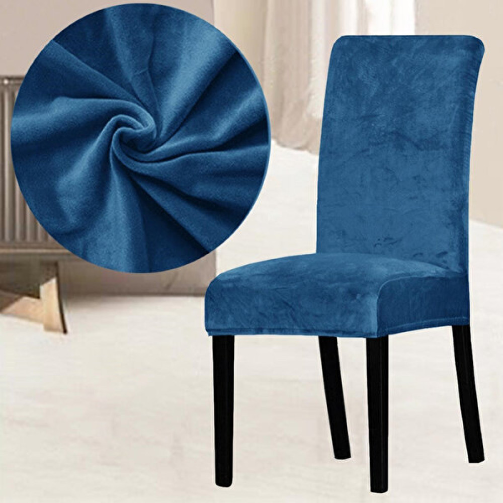 Abeltrade Mat ve Kalın Soft Kadife Kumaş Sandalye Kılıfı Saks Mavi Renk - 130 x 170 cm Koltuk & Kanepe Örtüsü Fiyatı