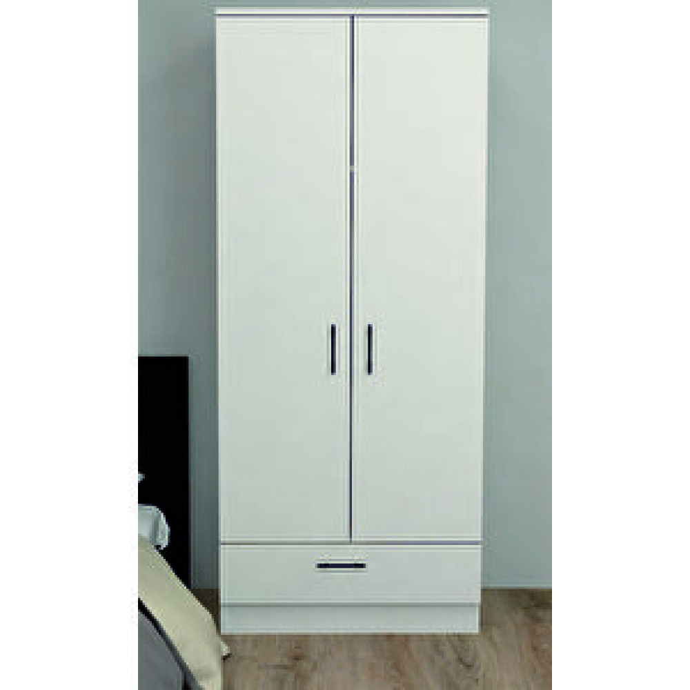 Abete Mobilya Abete-2 Kapılı 1 Çekmeceli Beyaz Gardırop/179x76x45 Gardrop & Dolap Fiyatı