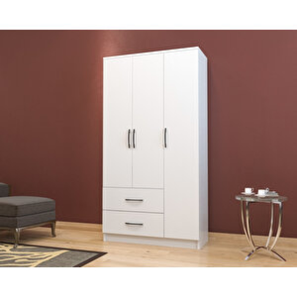 Abete Mobilya Abete-3 Kapılı 2 Çekmeceli Beyaz Gardırop/170x90x37 Gardrop & Dolap Fiyatı
