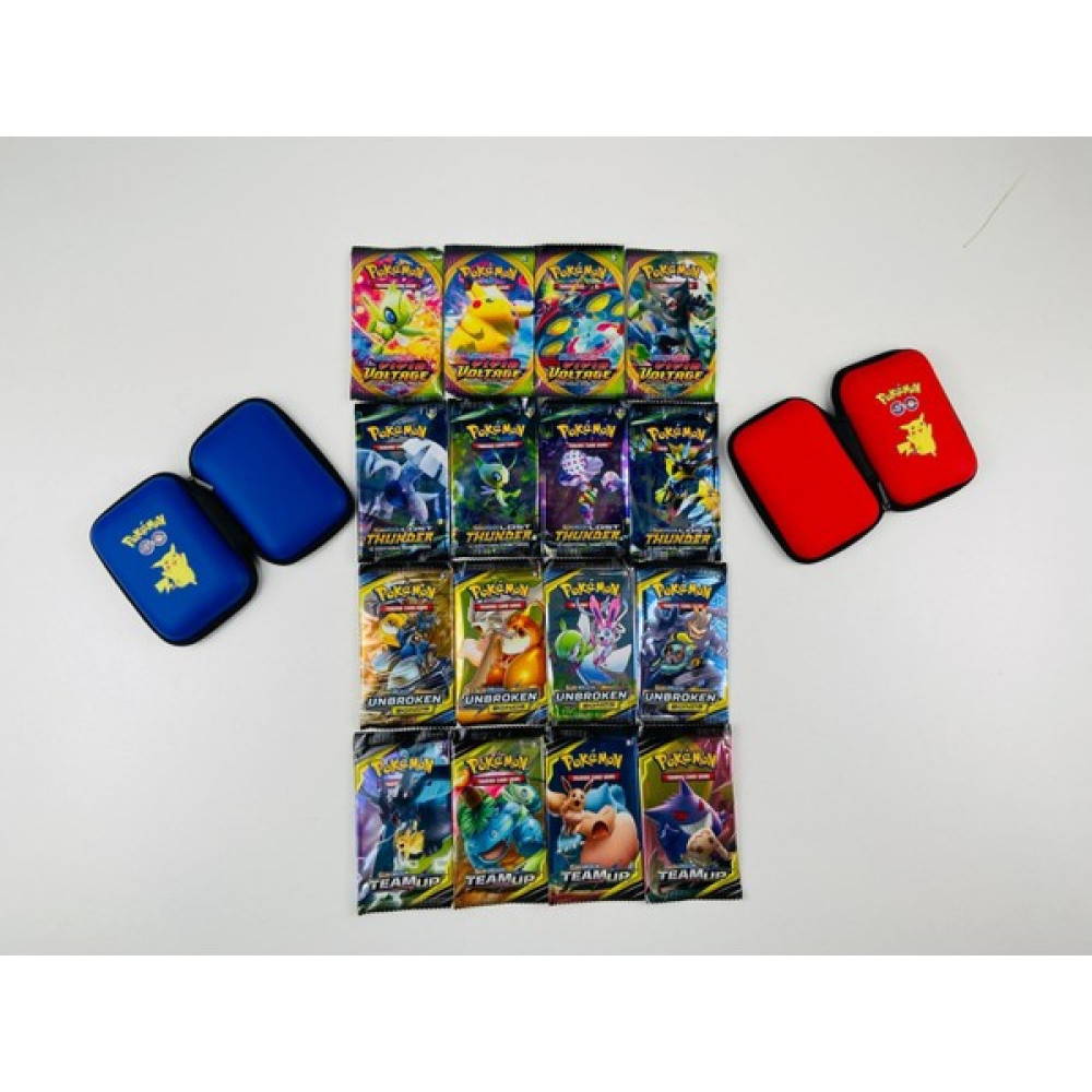 Abetto Pokemon Oyun Kartı 4 Set Bir Arada 16 Paket ve 2 Adet Pokemon Kart Koruma Çantası Oyun Takımları Fiyatı