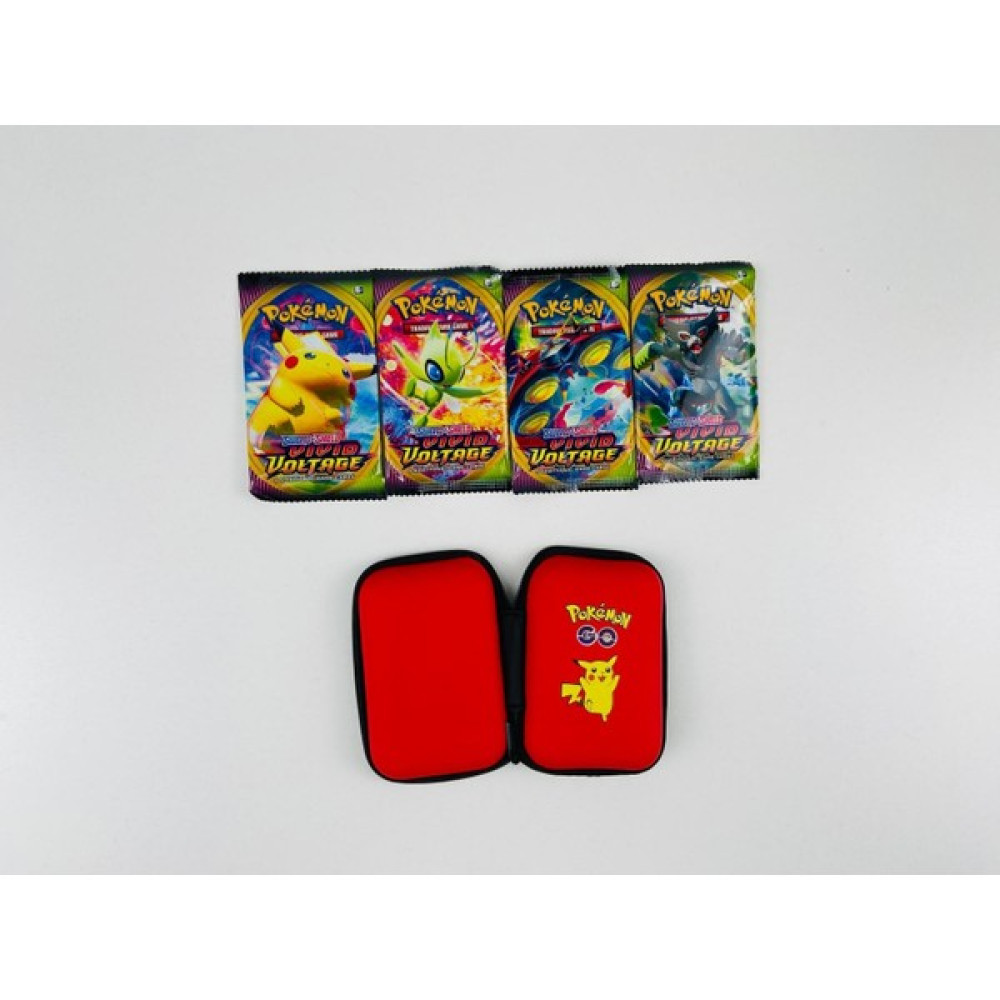 Abetto Pokemon Sword & Shield Vivid Voltage Oyun Kartı ve Pokemon Kart Koruma Çantası (4 Paket Bir Arada) Oyun Takımları Fiyatı