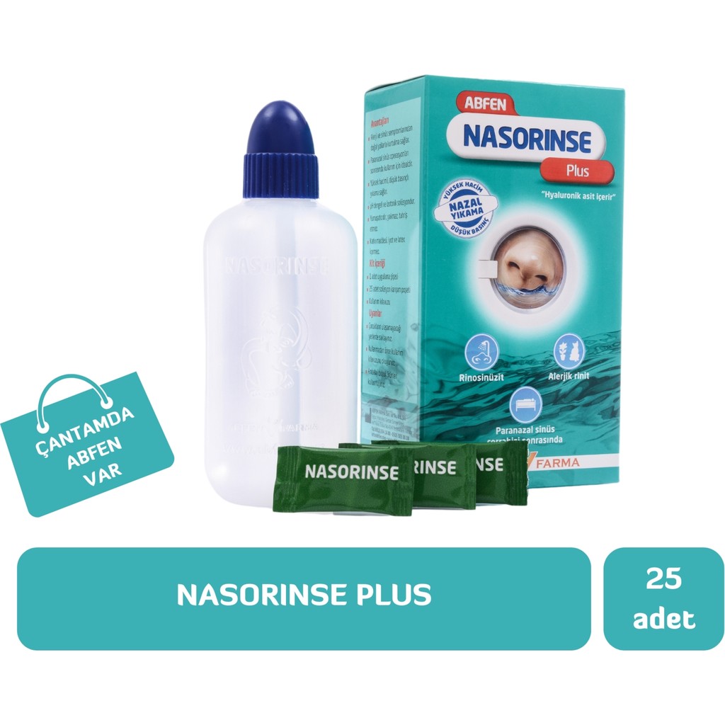 Abfen Nasorinse Plus 25 Poşet Diğer Fiyatı