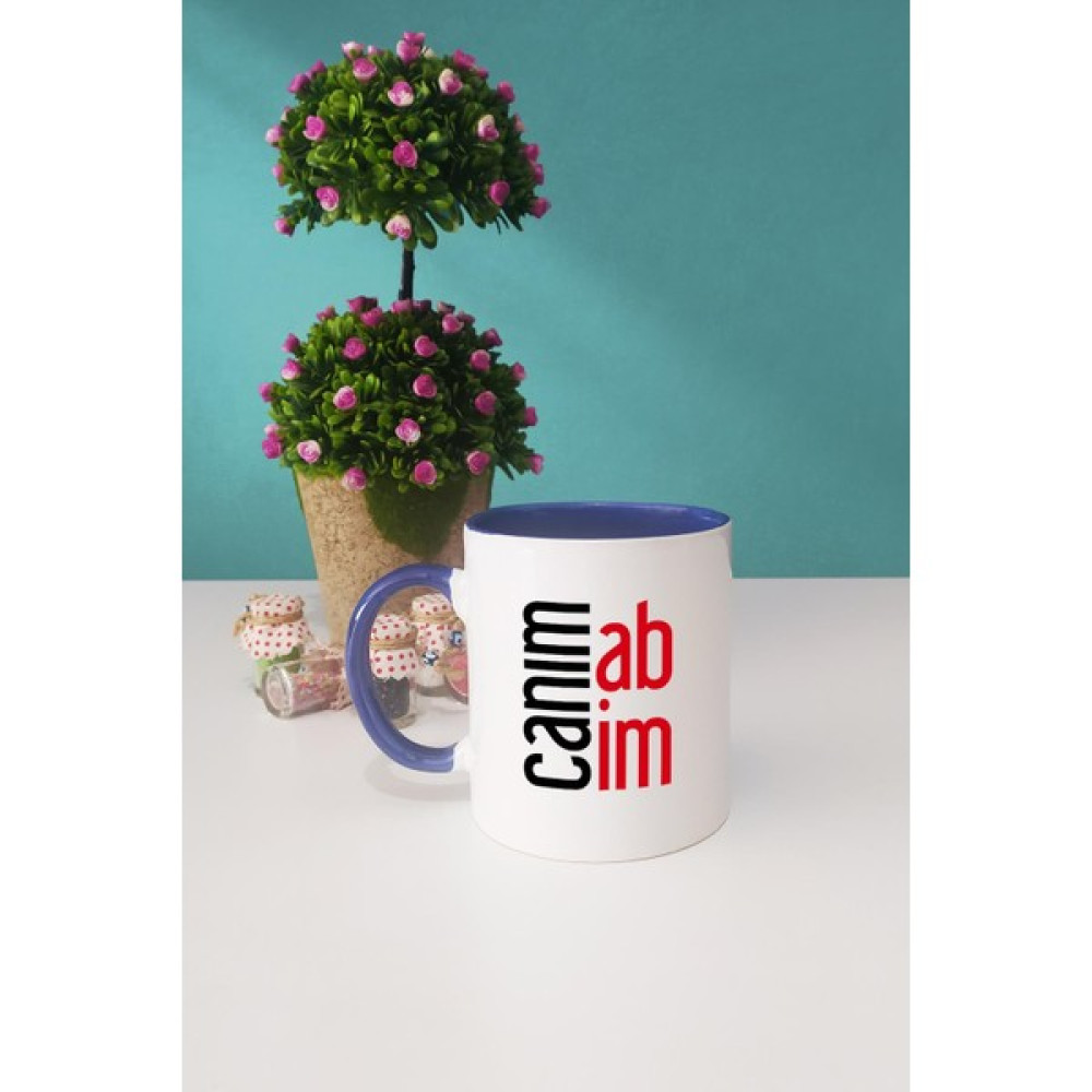 Abiye Hediye Canım Abim Kupa Bardak Lacivert - 1 Adet - 300 ml Fincan / Bardak / Kahve Takımı Fiyatı