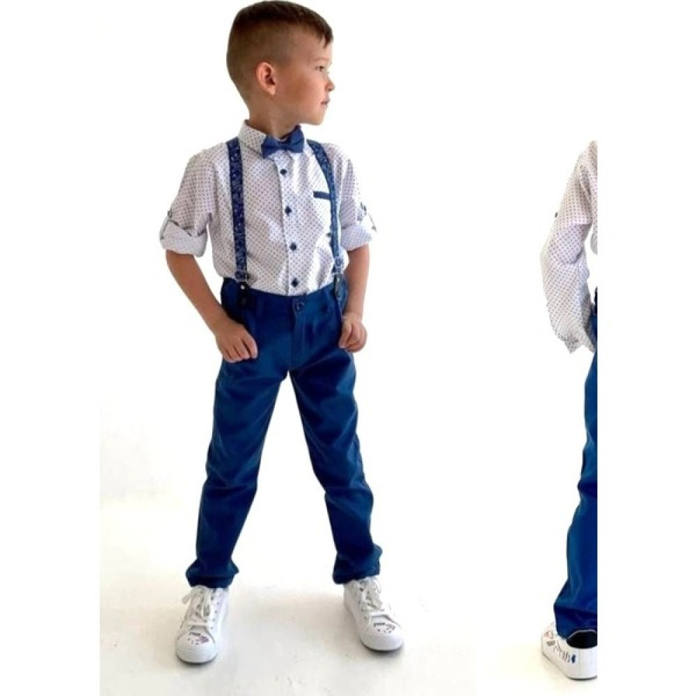 Abiye Kids Erkek Çocuk Mavi Renk Papyonlu Takım Aby0013 Erkek Çocuk Giyim Takımı Fiyatı