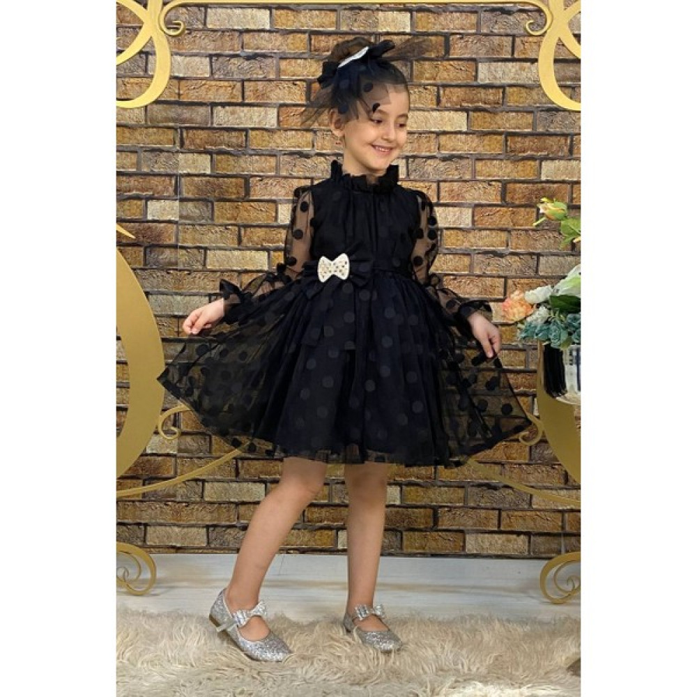 Abiye Kids Parapuanlı Siyah Abiye 6 13 Yaş Arası Elbise Fiyatı