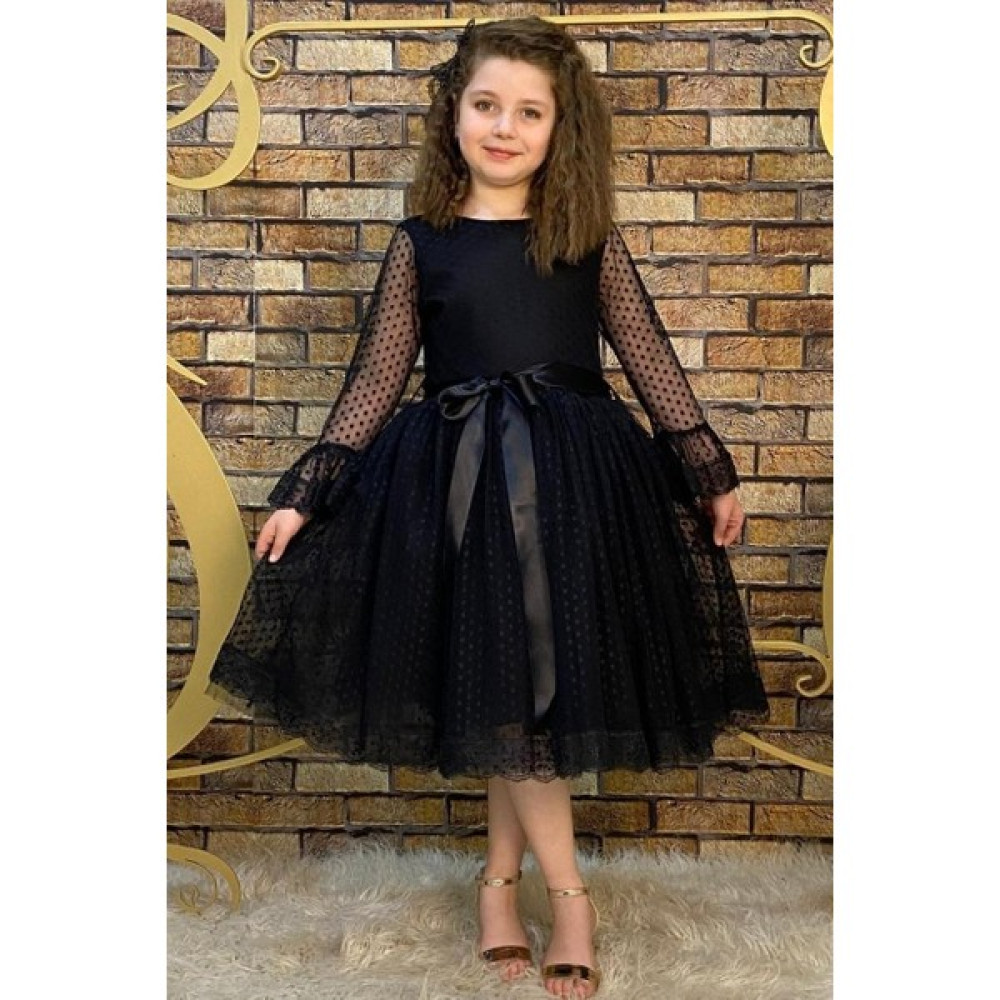 Abiye Kids Siyah Prenses Model Çocuk Abiye Elbise Fiyatı