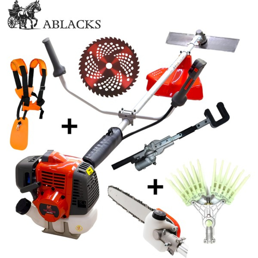 Ablacks Profesyonel Yan Tırpan + Tırnaklı Silkeleme + Ağaç Silkeleme + Dal Budama Aparatı Bahçe Makinesi Fiyatı