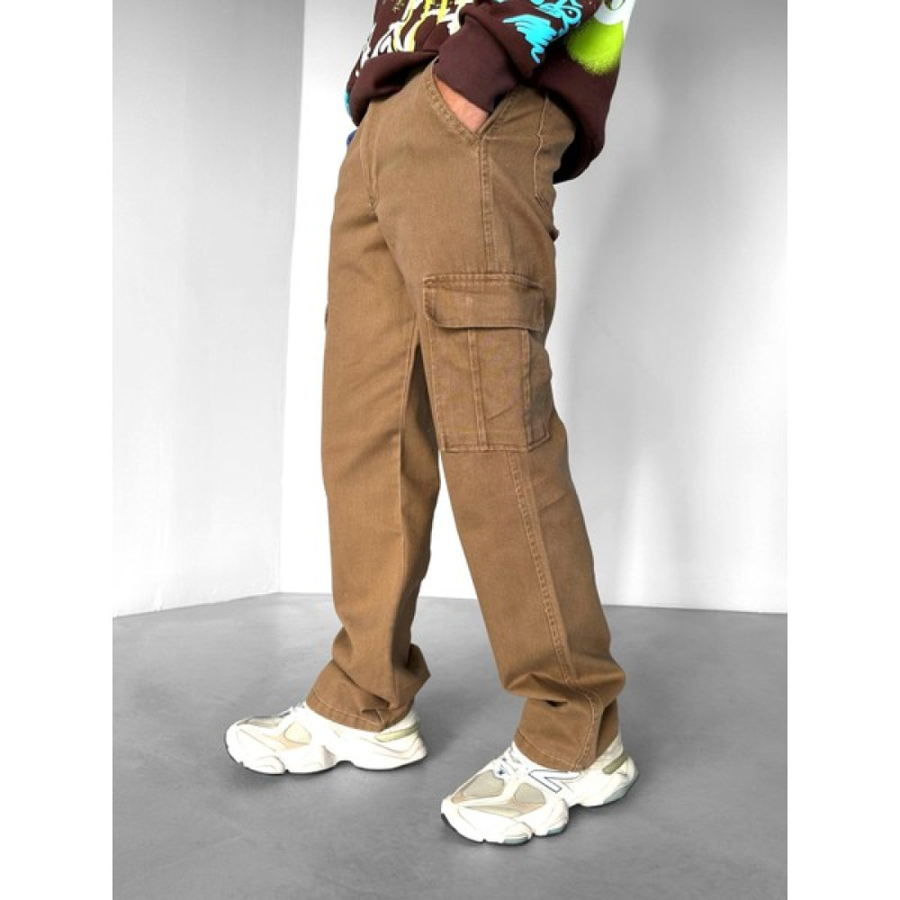 Abluka Online Baggy Fit Kargo Pantolon Kahverengi Erkek Pantolon Fiyatı