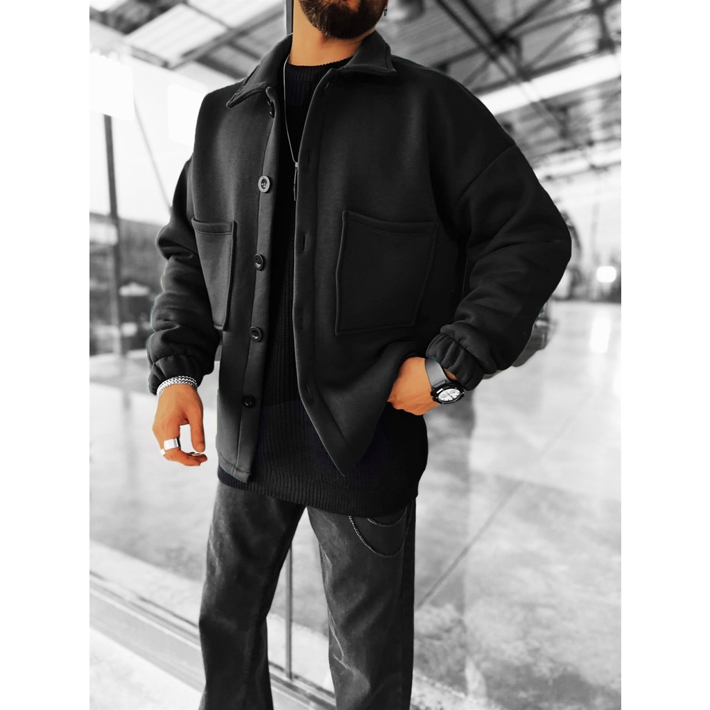 Abluka Online Erkek Oversize Basic Rahat Ceket Siyah Erkek Ceket Fiyatı