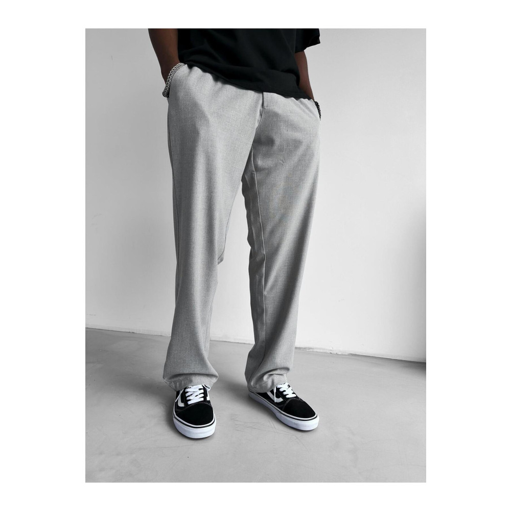 ablukaonline Baggy Fit Kalın Kumaş Pantolon Gri M Beden Kadın Pantolon Fiyatı