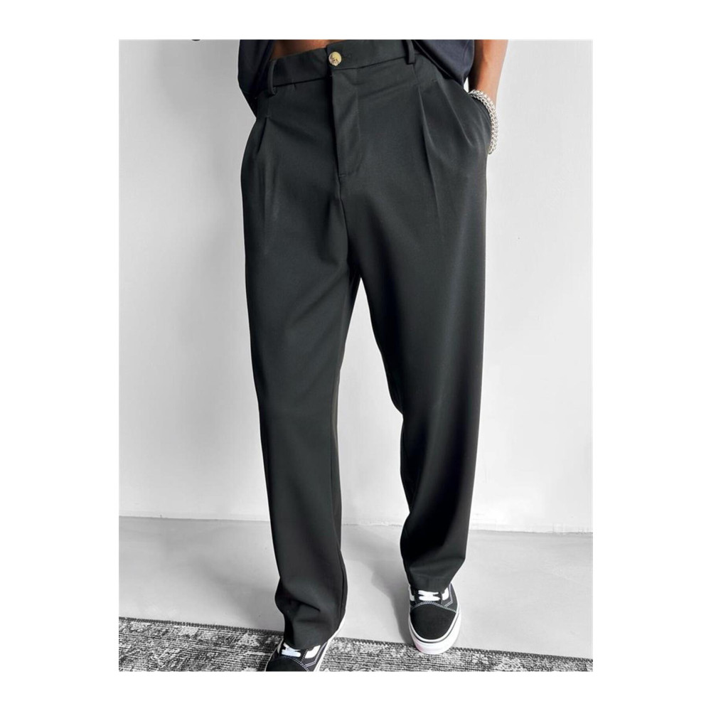 ablukaonline Baggy Fit Kalın Kumaş Pantolon Siyah S Beden Kadın Pantolon Fiyatı