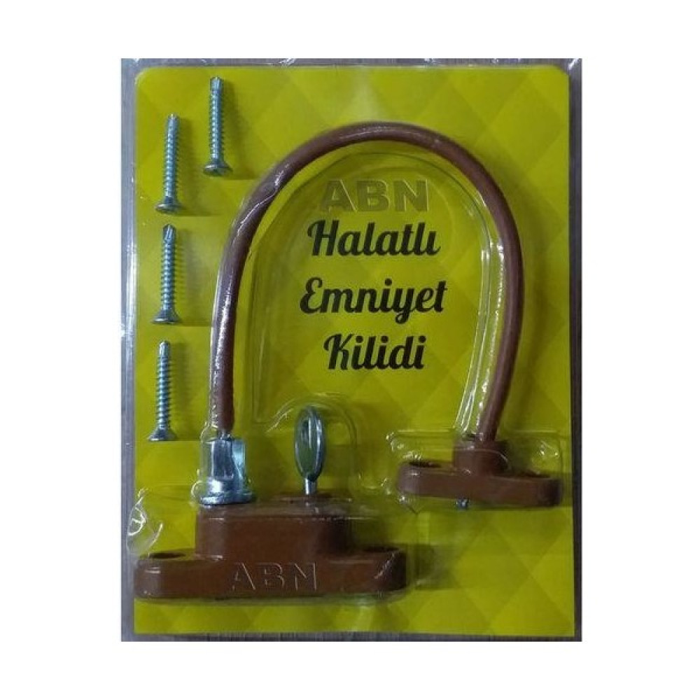 Abn Çelik Halatlı Kapı Pencere Emniyet Çocuk Kilidi Kahve - Kahverengi Bebek Güvenlik Fiyatı