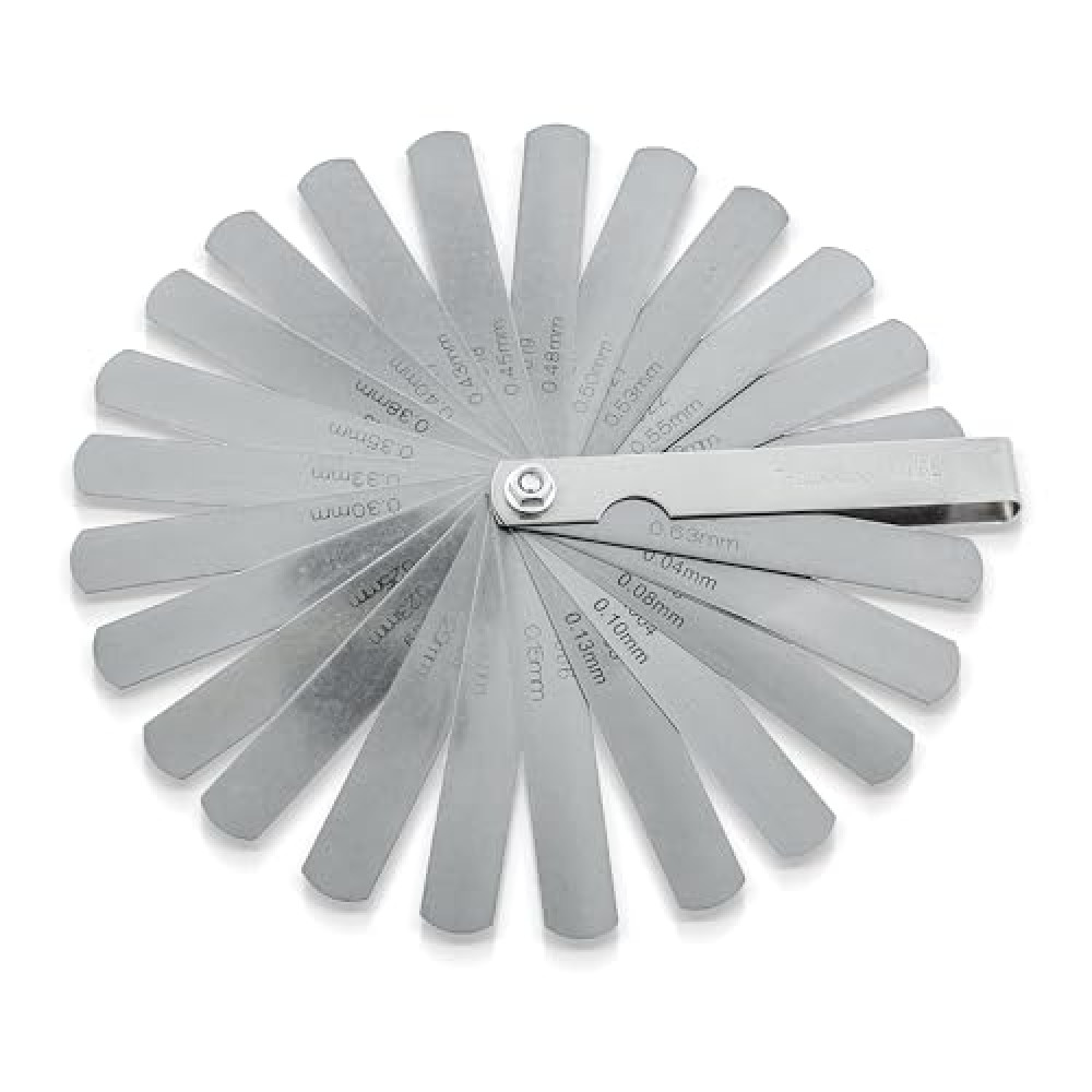ABN Universal SAE and Metric Master Feeler Gauge 26-Piece Blade Tool for Measuring Gap Width/Thickness