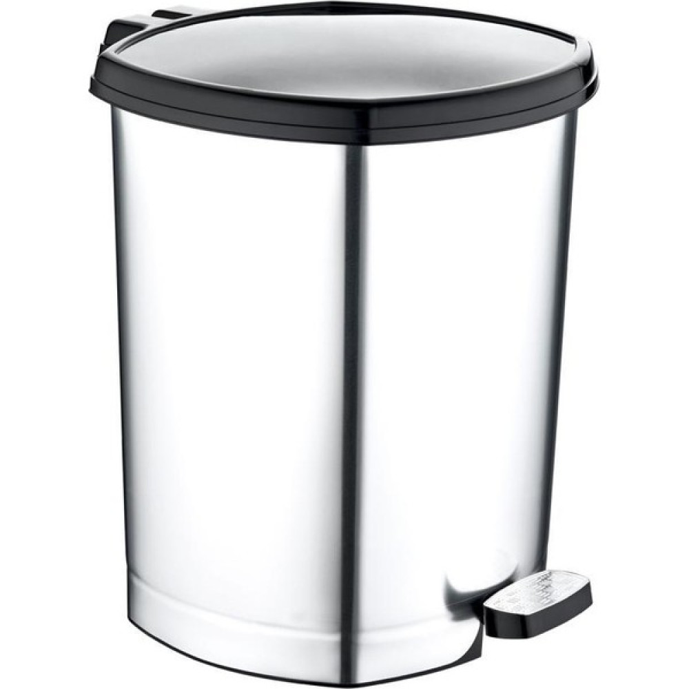abnturk Ayak Pedallı Gri-Metal Görünümlü Çöp Kovası 20 Litre Büyükboy Çıkabilen Iç Kova Ø33 H:40 Geniş Hazne - 20 lt Çöp Kovaları Fiyatı
