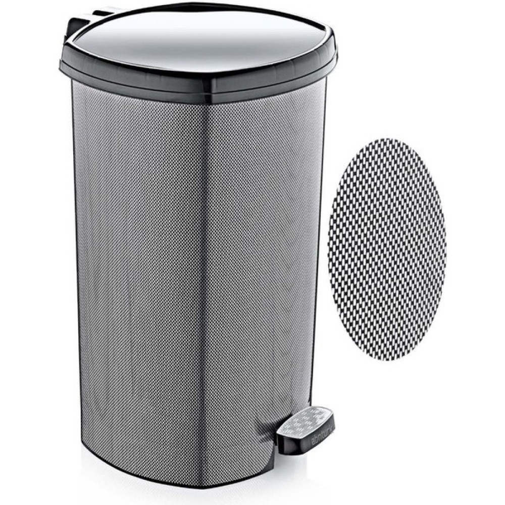 abnturk Ayak Pedallı Krom Metal Görünüm Çöp Kovası 20 Litre Büyükboy Çıkabilen Iç Kova Ø33 H:40 Geniş Hazne - 20 lt Çöp Kovaları Fiyatı