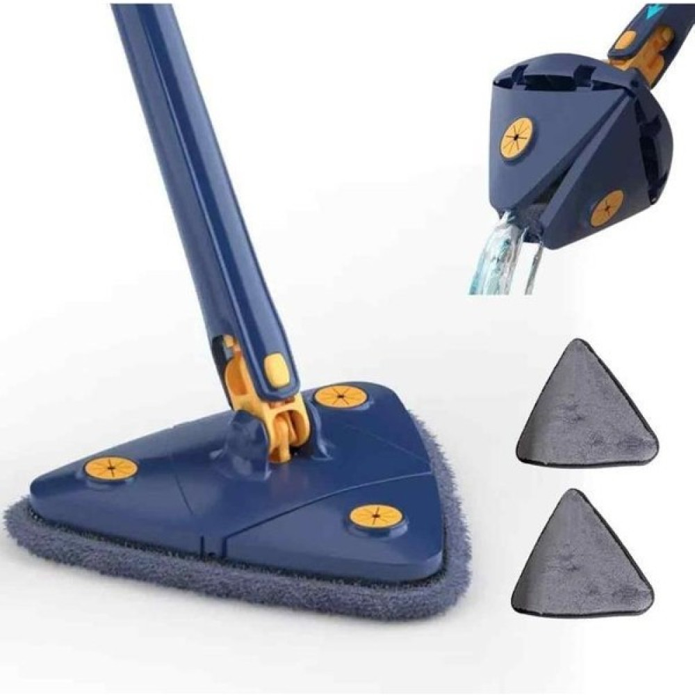 abnturk Kendinden Sıkmalı Üçgen Mop Cam Duvar Yer Silebilen Yedek Mikrofiber Bezli Paspas Temizlik Malzemeleri Fiyatı