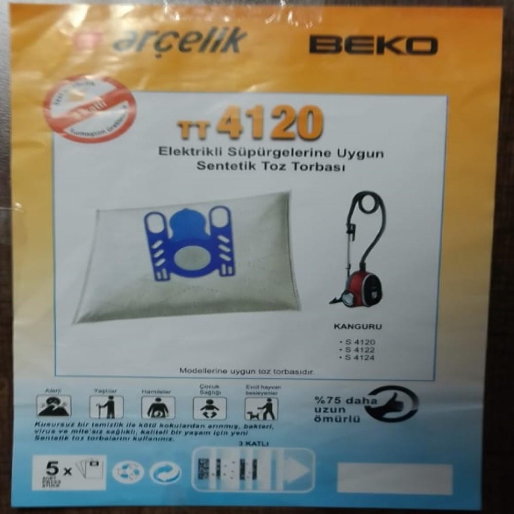 Abnturk Özel Üretim 5 Adet S4124 Süpürge Toz Torbası Sıfır Düzeyinde 3 Kat Elyaf Elektrikli Süpürge Aksesuarları Fiyatı
