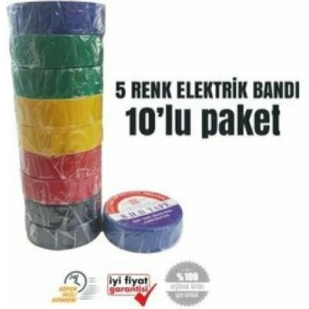 abnturk Renkli Elektrik Bantı 4 Yards Nalburiye & Hırdavat Fiyatı