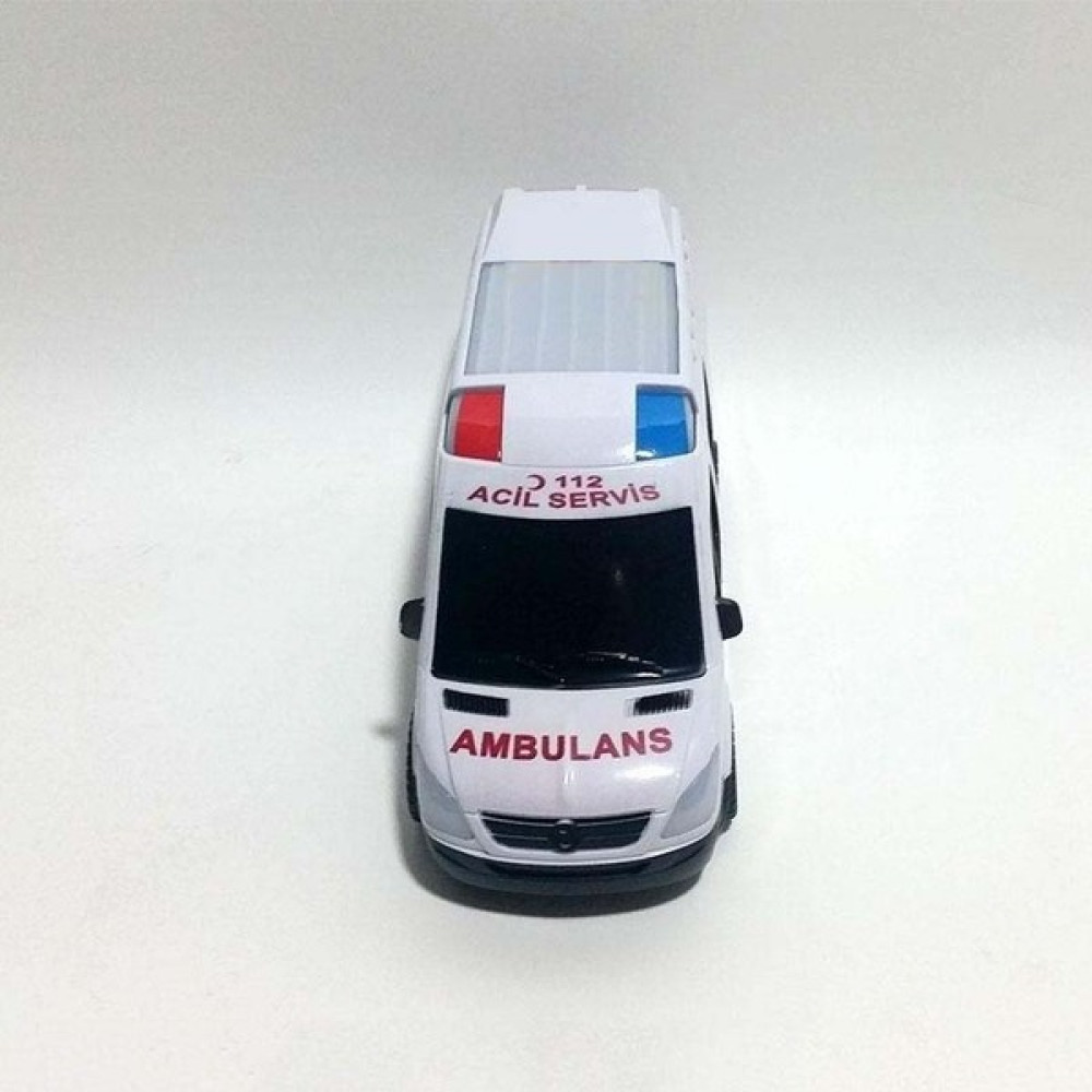 abnturk Sesli Işıklı Hareketli Çocuk Ambulans Oyuncak Araba 21CM Oyuncak Araç Fiyatı