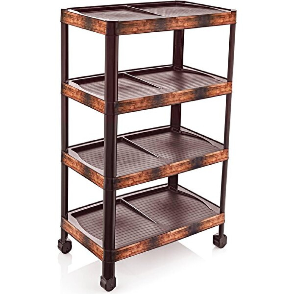 abnturk Ultra Lüks Model Ahşap Desenli 4 Katlı Demonte Ayakkabılık 48X28 H:80CM 8 Çift Ayakkabı Için Ayakkabılık Fiyatı