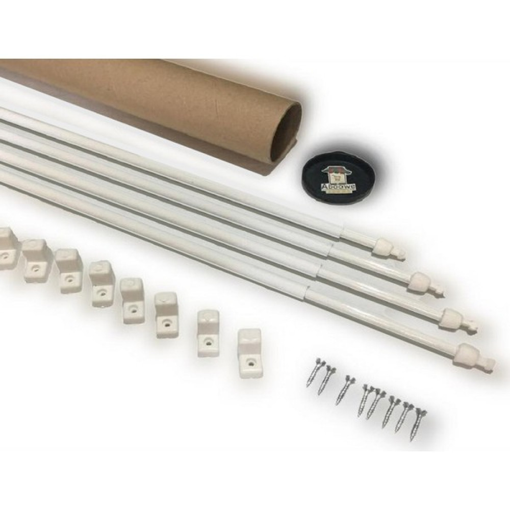 Aboowe Briz Çubuğu 40 - 60 cm 4 Lü Paket Alüminyum Kapı Pencere Perde Çubuğu - Beyaz Perde Aksesuarı Fiyatı