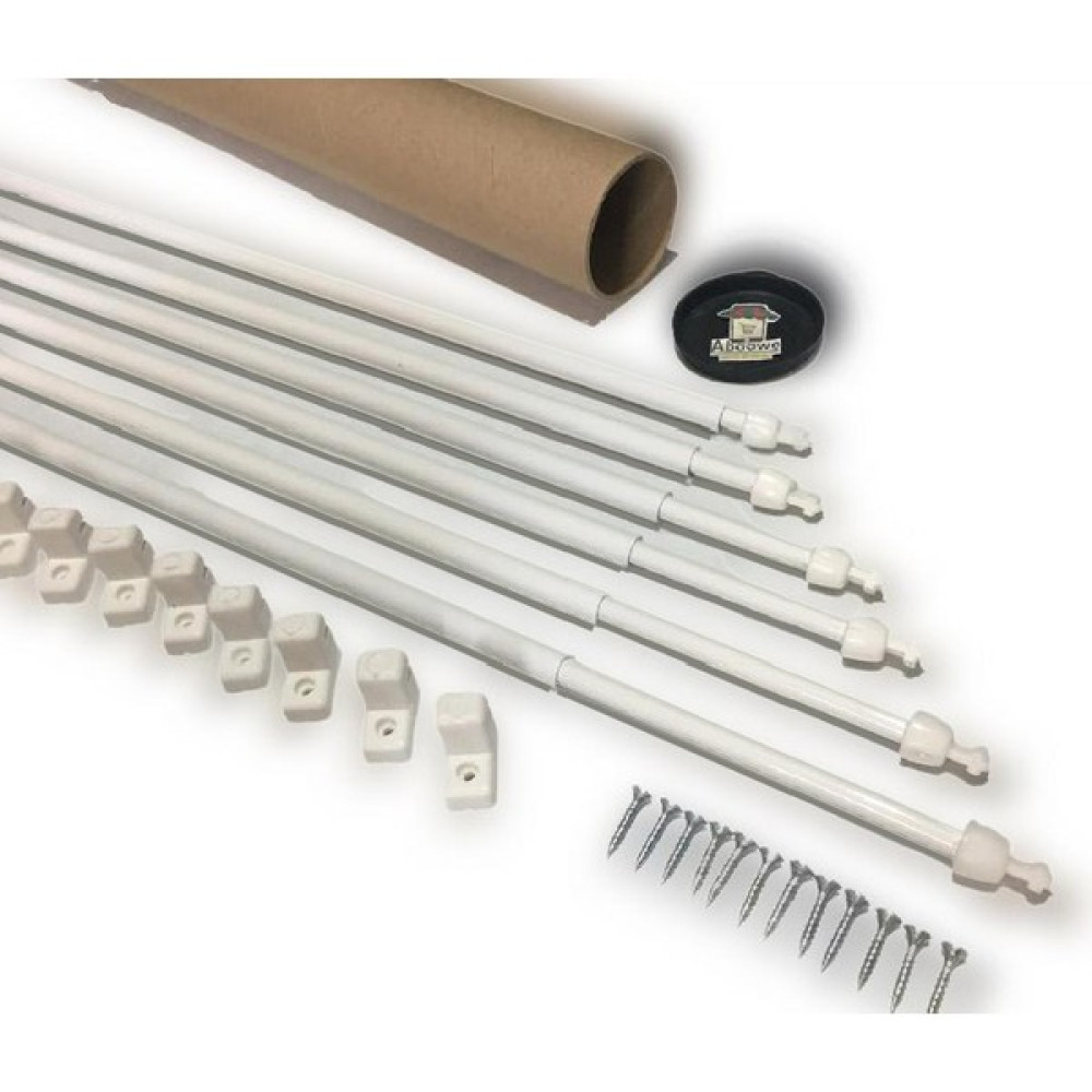 Aboowe Briz Çubuğu 80 - 100 cm 6 Lı Paket Ayarlanabilir Alüminyum Kapı Pencere Perde Çubuğu - Beyaz Perde Aksesuarı Fiyatı