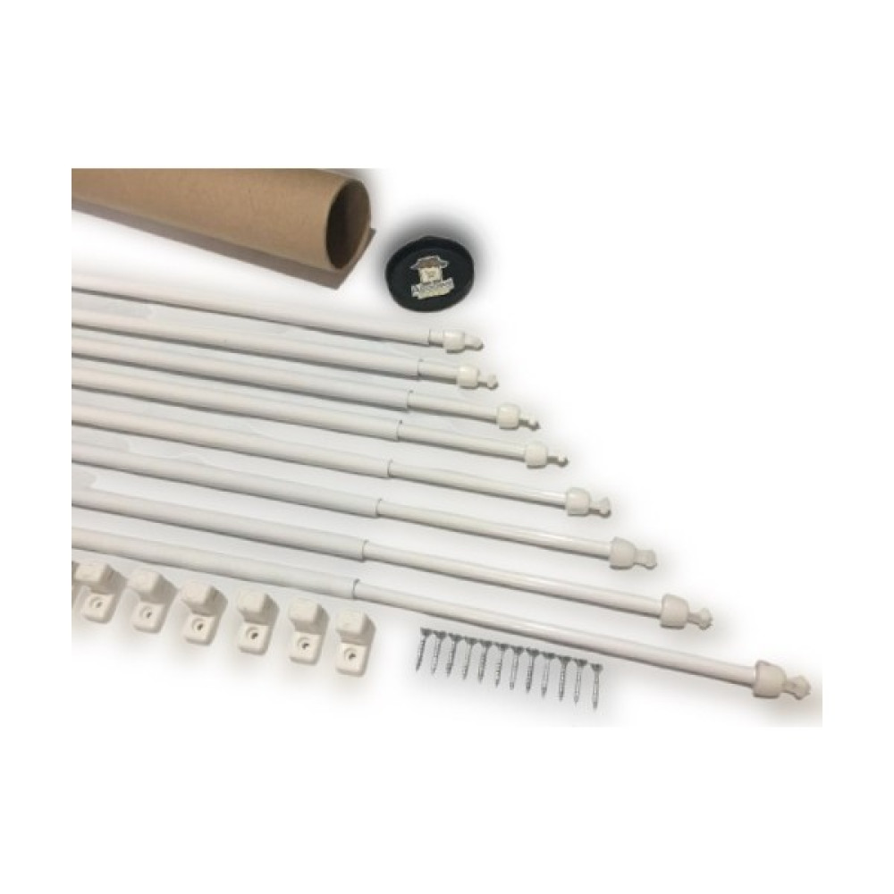 Aboowe Briz Perde Çubuğu 80 - 100 cm 8 Li Paket Ayarlanabilir Alüminyum Kapı Pencere Briz Çubuğu - Beyaz Perde Aksesuarı Fiyatı