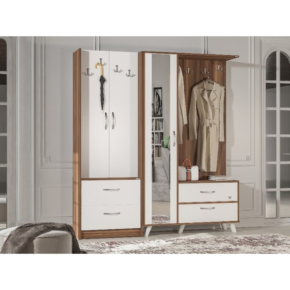 Abre 342348 Ceviz Vestiyer Portmanto Ayakkabılık Portmanto Fiyatı