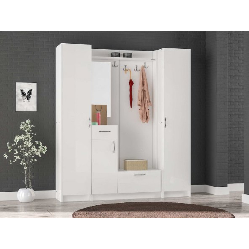 Abre Vm-343637 Beyaz Vestıyer Portmanto Ayakkabılık Portmanto Fiyatı