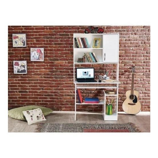 Abre VM-642 Kitaplıklı Beyaz Çalışma Masası Çalışma Masası Fiyatı