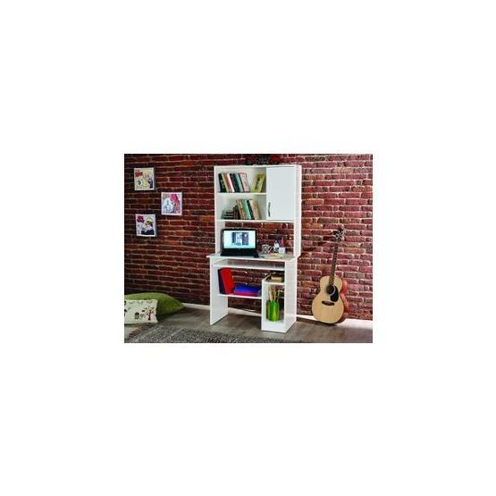 Abre VM-642 Kitaplıklı Beyaz Çalışma Masası