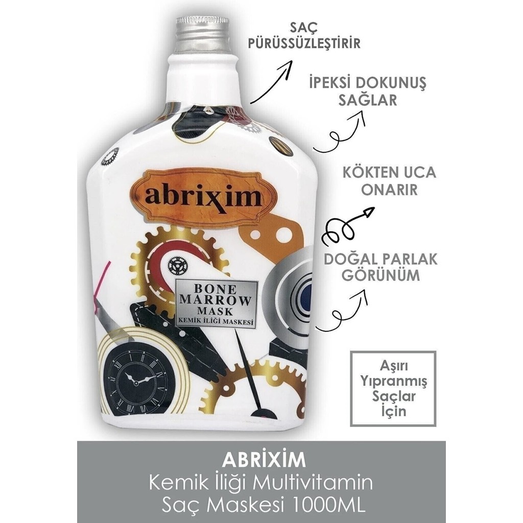 Abrixim Kemik İliği Saç Maskesi 1000 Ml İpeksi Doku Sağlayan Besleyici Formül Yıpranmış Saçlar İçin Diğer Fiyatı