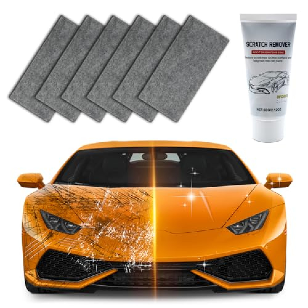 ABRKDOG 6Pcs Nano Sparkle Cloth for Car Scratchess,2025 Upgrade Car Scratches Remover, Easily Repair Paint Scratches and Water Spots, Magic Car Scratch Repair Cloth Car Paints Fiyatı