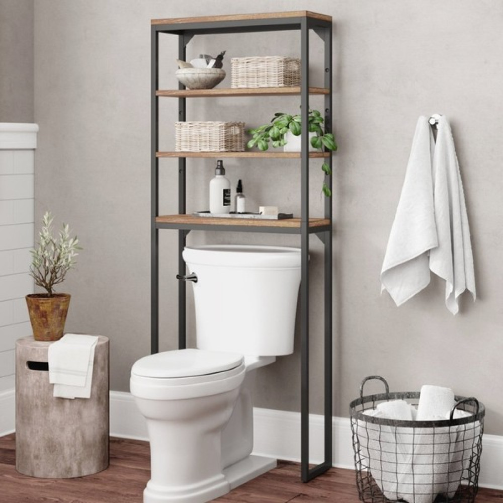 Abronya Banyo Dolabı Klozet Üstü Raf Siyah Renk Banyo Dolabı / Mobilyası Fiyatı